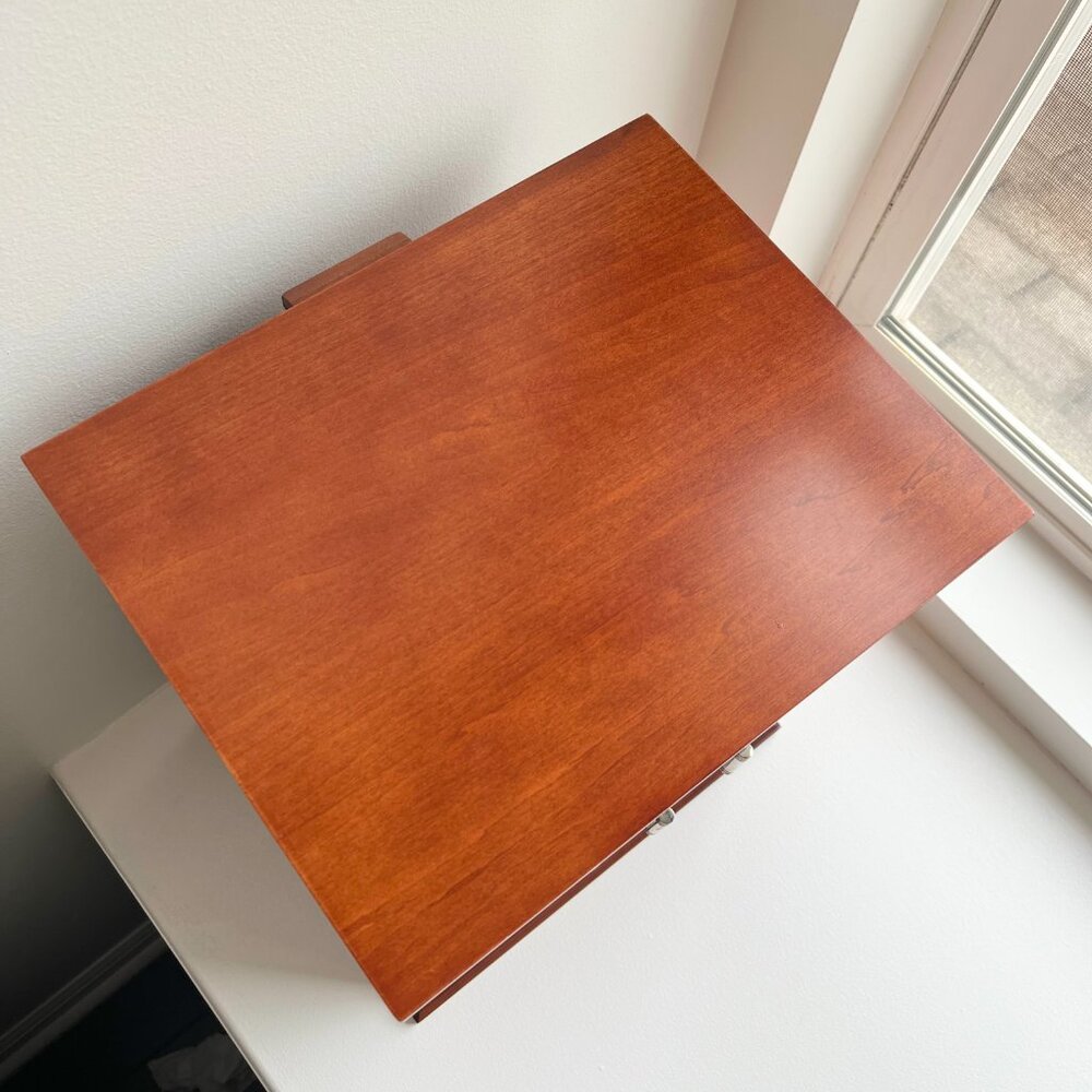 NWOB Lori Greiner 'For Your Ease Only' large, felt-lined wooden jewelry Box - Picture 4 of 16